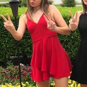 Red Dillards cocktail dress